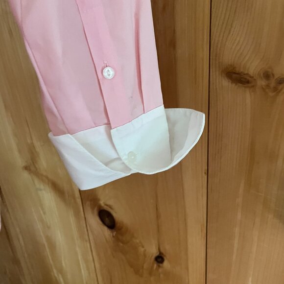 NWT - IZOD Pink and White Dress Shirt - Picture 3 of 5